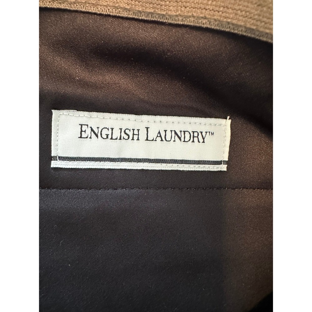 Mens 36 X 30 Flat Front Dress Pants‎ Brown - Picture 5 of 8